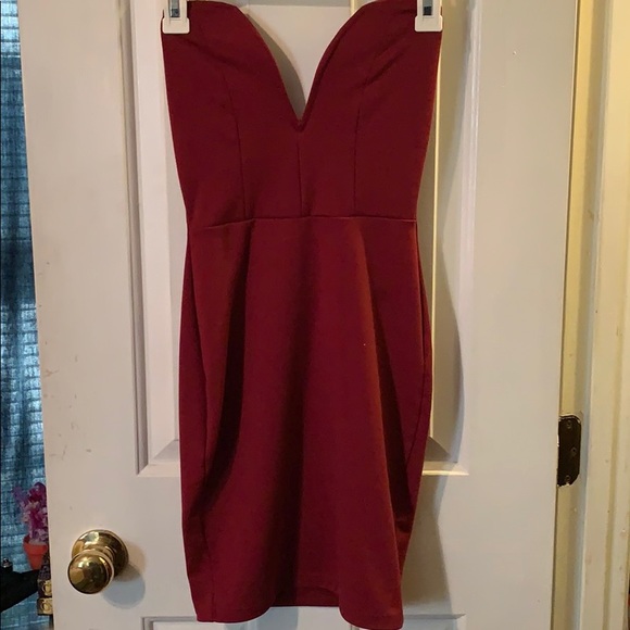 Strapless red dress - Picture 1 of 3